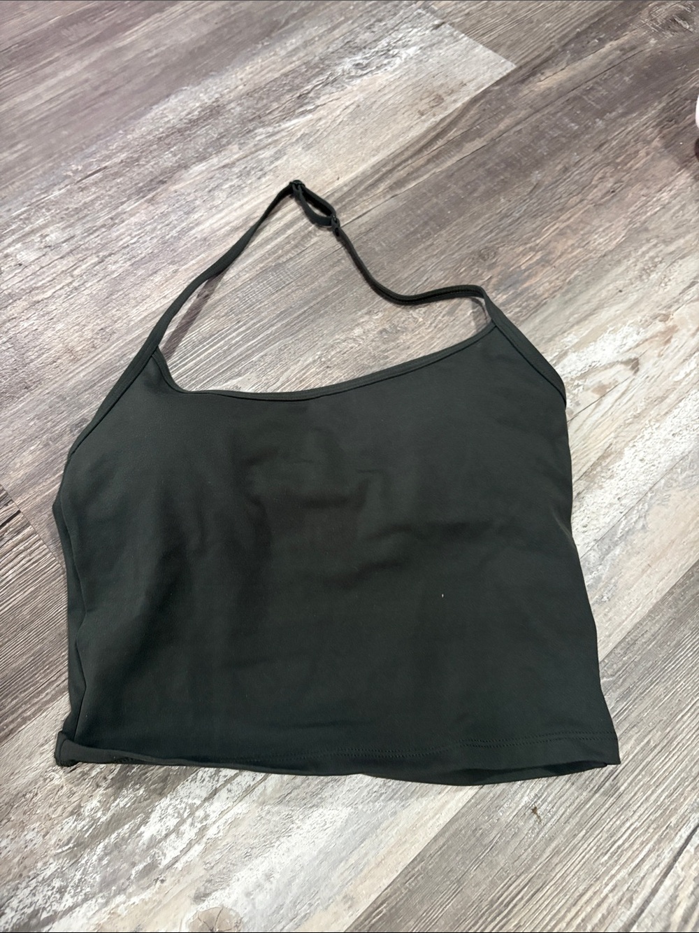 White Fox Boutique Black Halter Crop Camisole